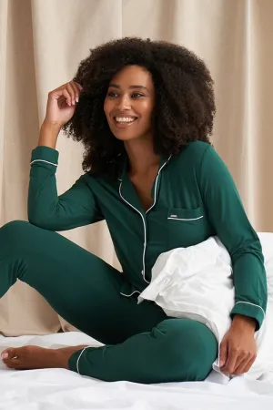 Bamboo Pyjama Set in Green