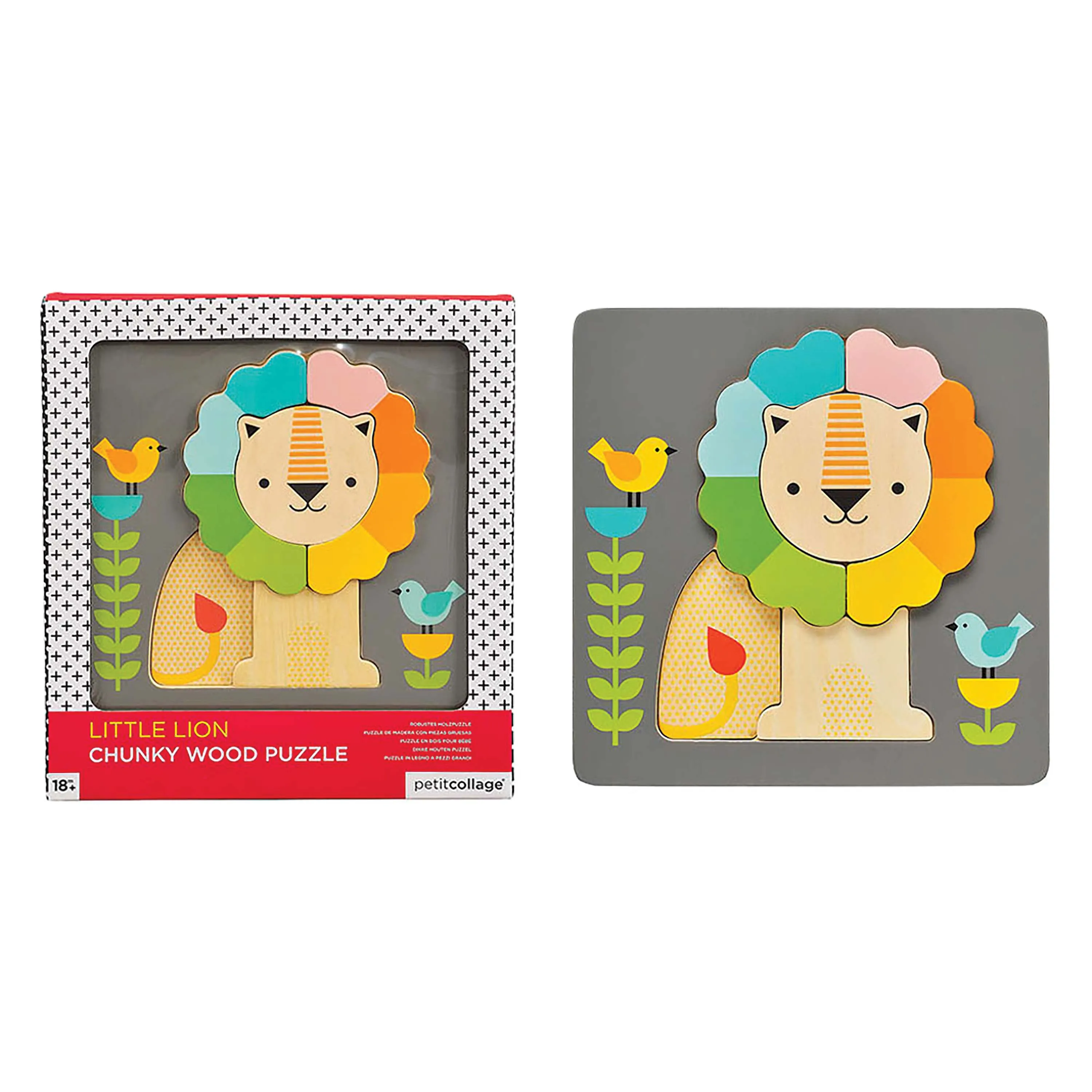 Chunky Wood Puzzle - Little Lion