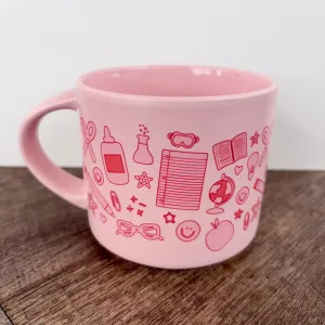 Classroom Icons Ceramic Pink  Mug