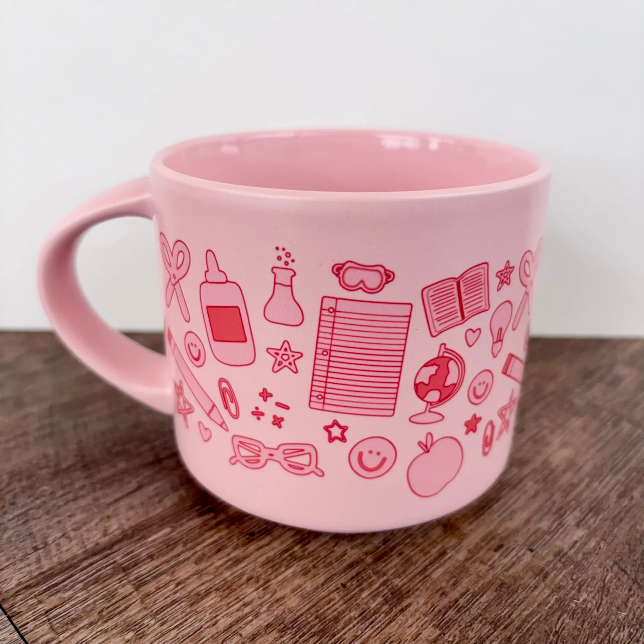 Classroom Icons Ceramic Pink  Mug