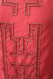 Dark Autumn Burnt Orange Beaded Top