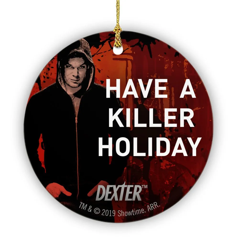 Dexter Have a Killer Holiday Round Ceramic Ornament