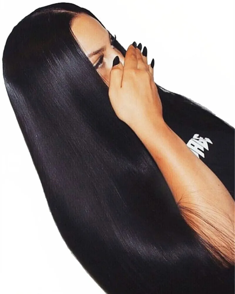 Front Lace Wig for Women – High-Quality Straight Synthetic Hair, 150% Density, Heat-Resistant Fiber (14–26 Inches)