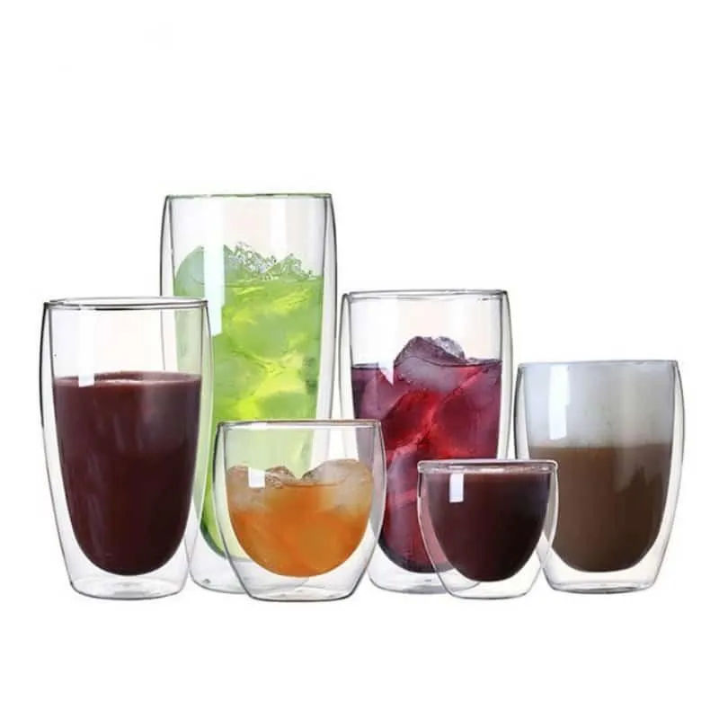 Heat-Resistant Double Wall Glass Coffee Cups