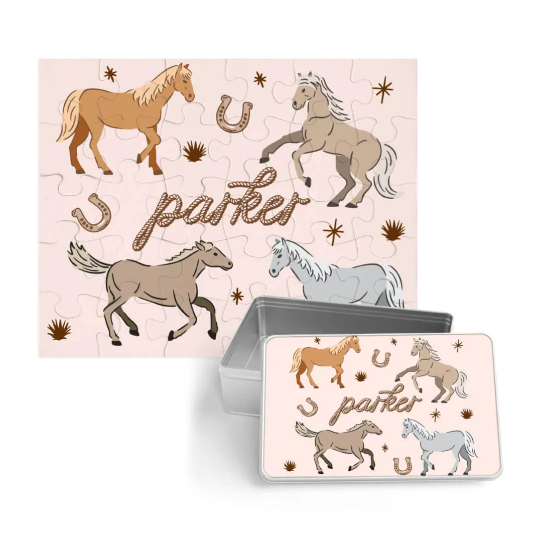 Kids Personalized 30 Piece Puzzle | P's Ponies