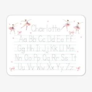 Kids Personalized Whiteboard | Ballet & Bows