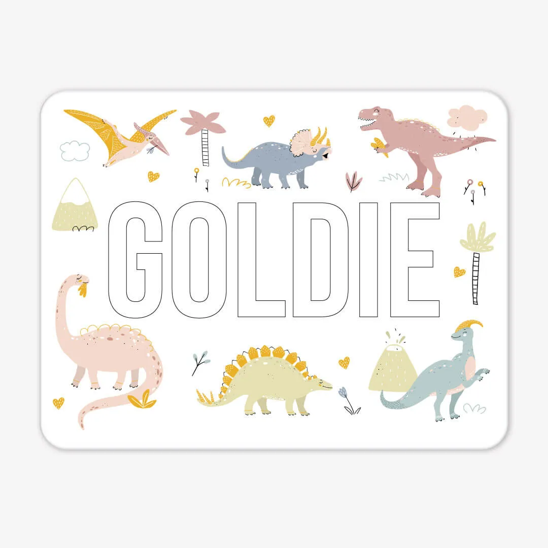 Kids Personalized Whiteboard | Pastel Dino