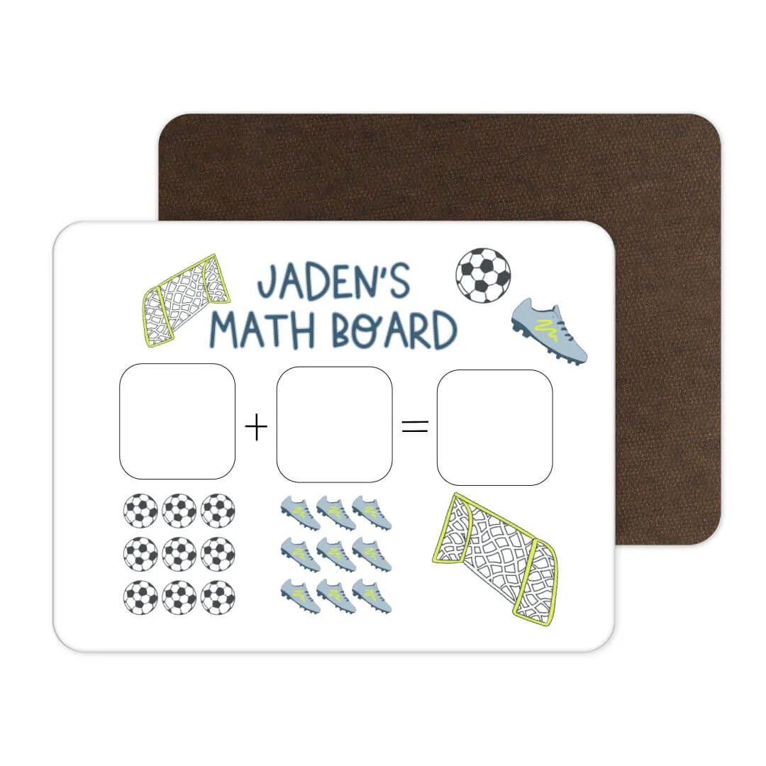 Kids Personalized Whiteboard | Soccer Star Green
