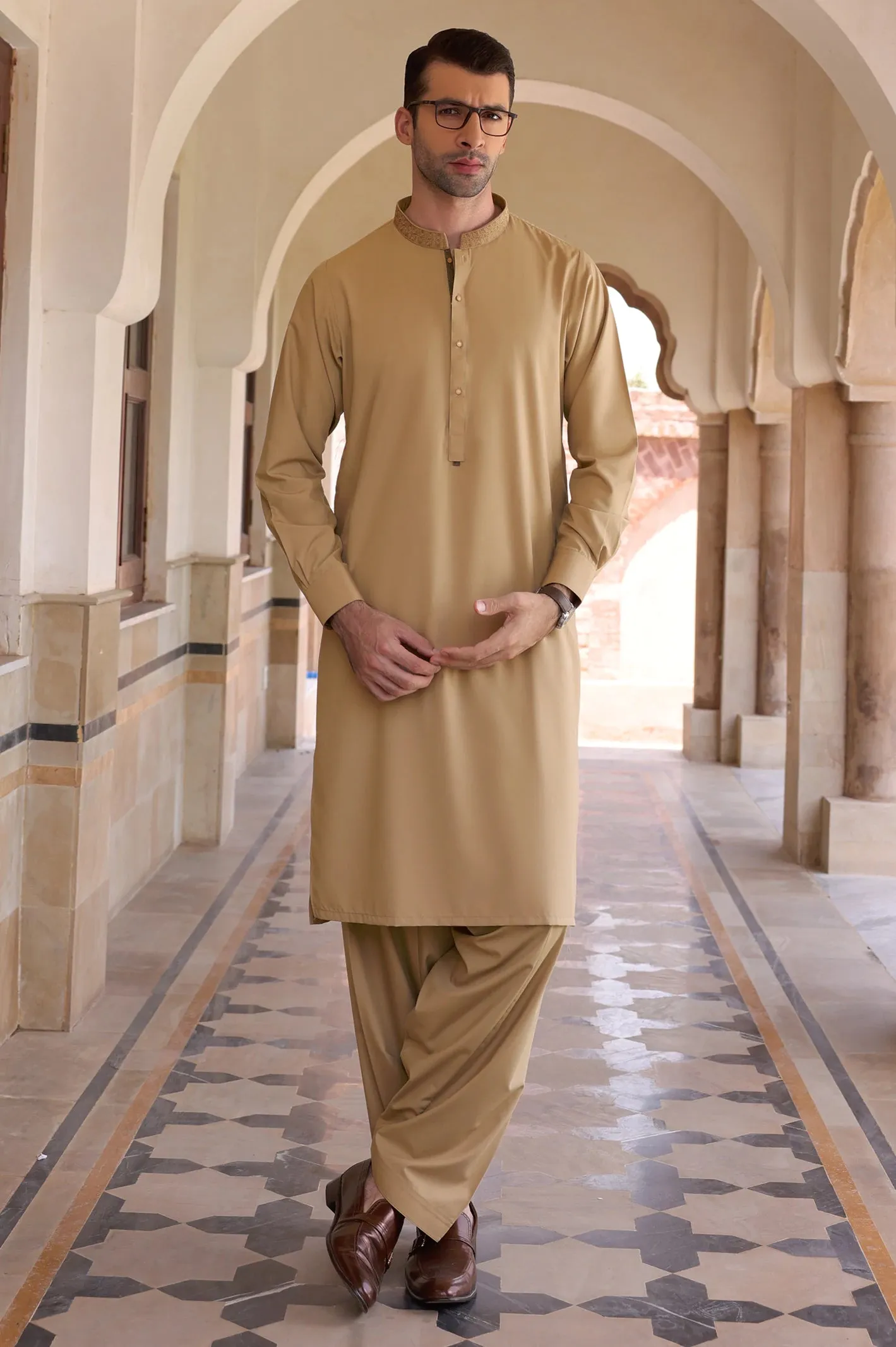 L-Brown Wash & Wear Fabric