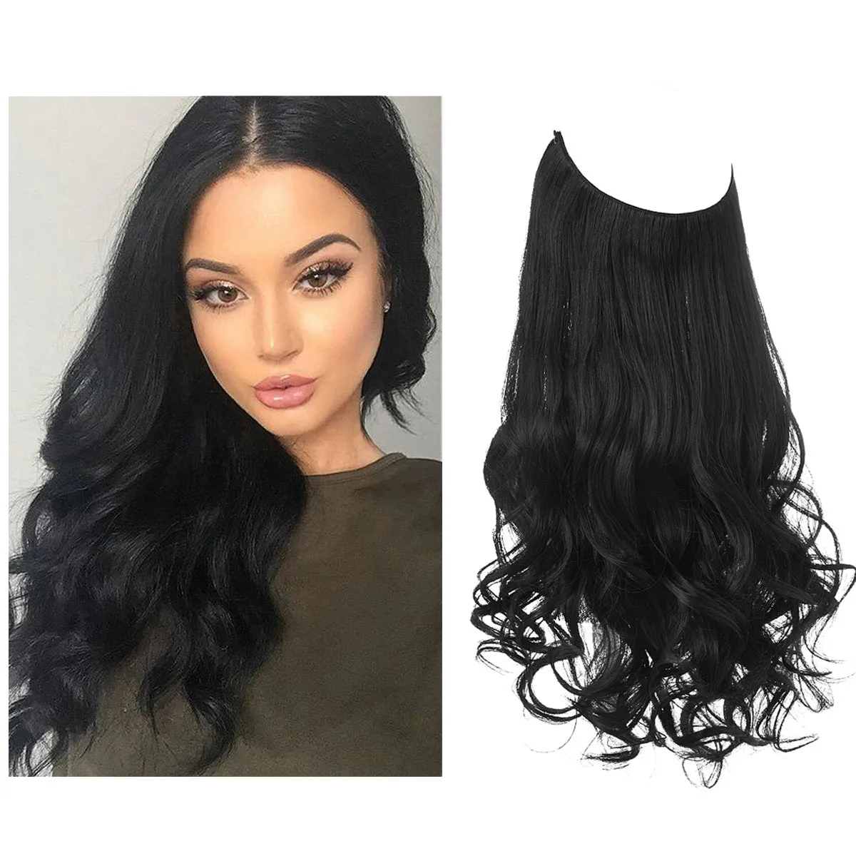 Long Curly Synthetic Wig for Women – Heat-Resistant Matte Fiber | 12–22 Inches | Multiple Natural Shades