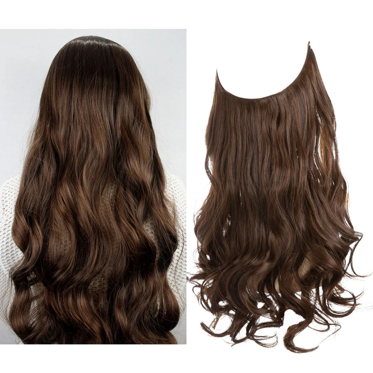 Long Curly Synthetic Wig for Women – Heat-Resistant Matte Fiber | 12–22 Inches | Multiple Natural Shades