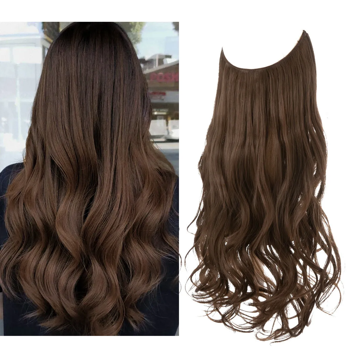 Long Curly Synthetic Wig for Women – Heat-Resistant Matte Fiber | 12–22 Inches | Multiple Natural Shades