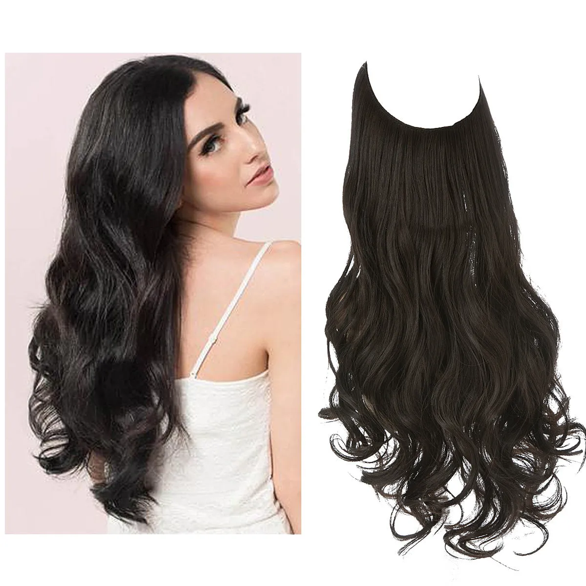 Long Curly Synthetic Wig for Women – Heat-Resistant Matte Fiber | 12–22 Inches | Multiple Natural Shades
