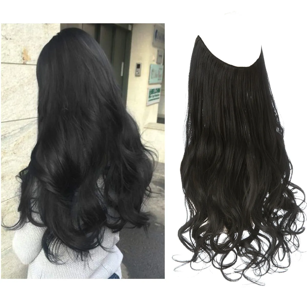 Long Curly Synthetic Wig for Women – Heat-Resistant Matte Fiber | 12–22 Inches | Multiple Natural Shades