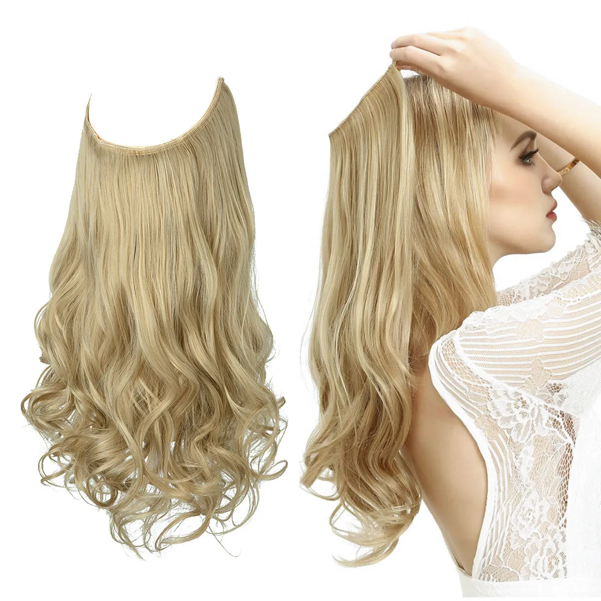 Long Curly Synthetic Wig for Women – Heat-Resistant Matte Fiber | 12–22 Inches | Multiple Natural Shades