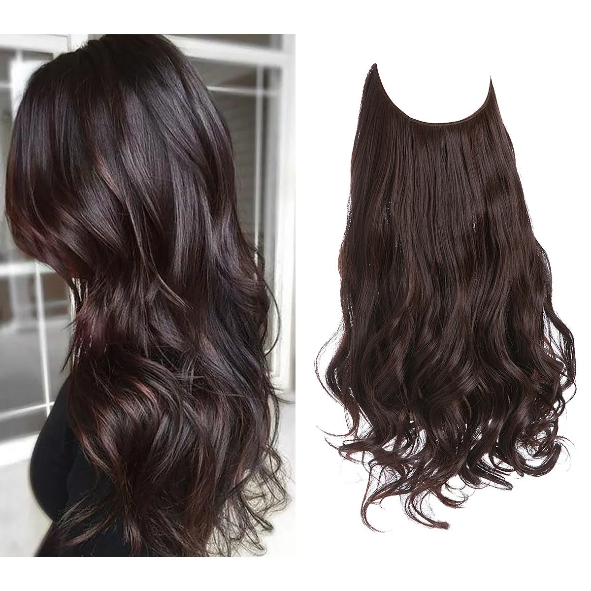 Long Curly Synthetic Wig for Women – Heat-Resistant Matte Fiber | 12–22 Inches | Multiple Natural Shades