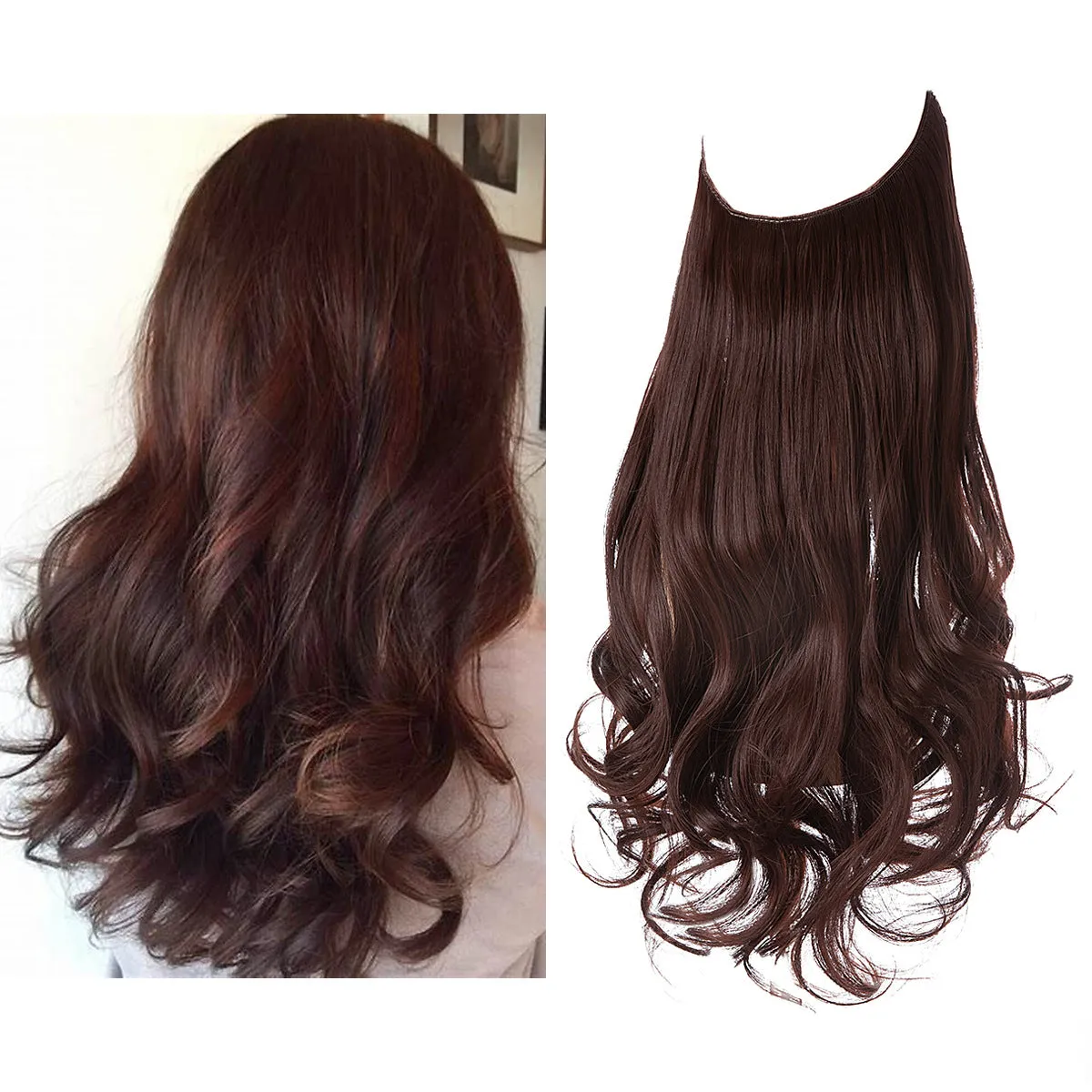 Long Curly Synthetic Wig for Women – Heat-Resistant Matte Fiber | 12–22 Inches | Multiple Natural Shades