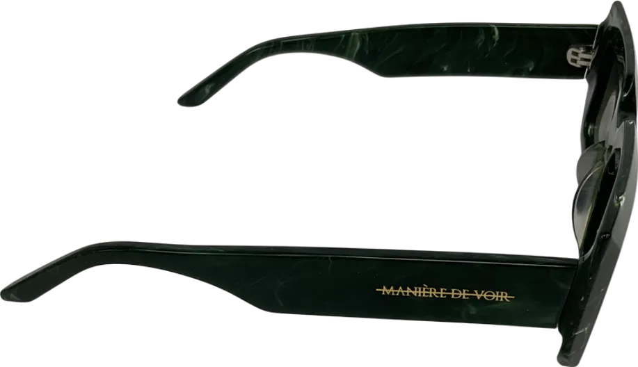 maniere de voir Green Azur Sunglasses In Marble Effect With Original Case One Size