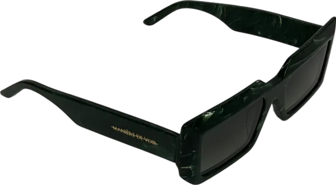 maniere de voir Green Azur Sunglasses In Marble Effect With Original Case One Size