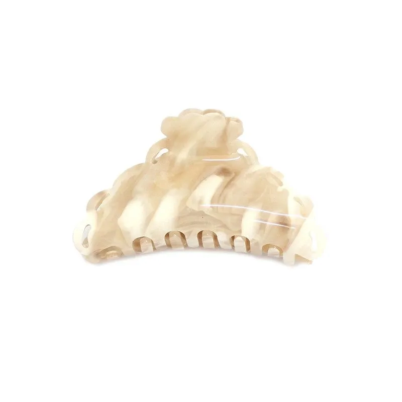 Marble Resin Jaw Clips (White)