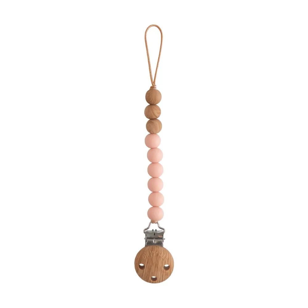 Mushie Silicone Pacifier Clip Eva - Blush