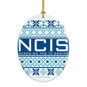 NCIS Holiday Oval Ceramic Oranament