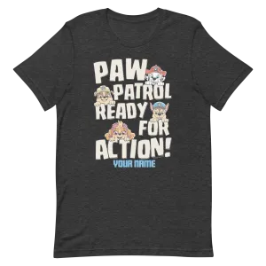 PAW Patrol Ready For Action Personalized Adult Short Sleeve T-Shirt