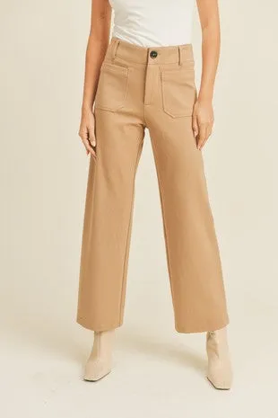 Ponte Fabric Crop Pants
