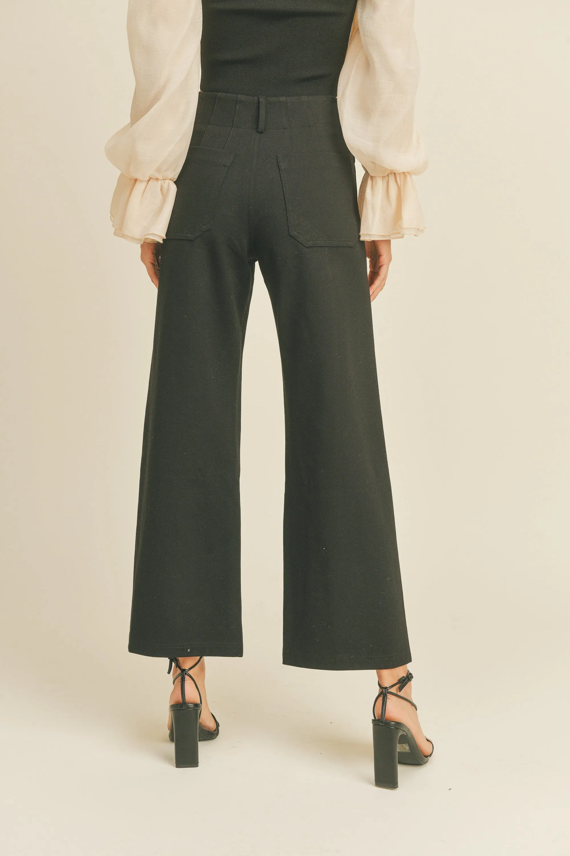Ponte Fabric Crop Pants