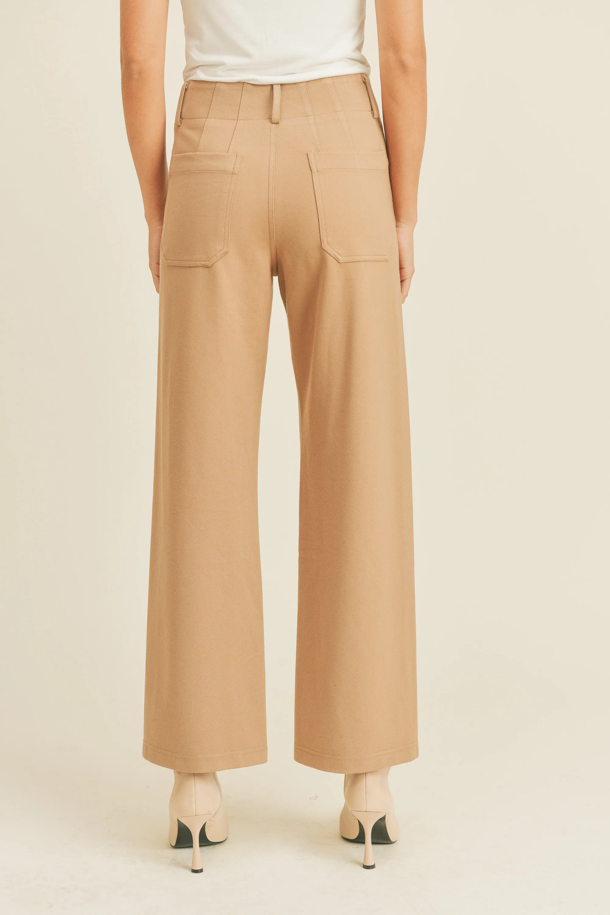 Ponte Fabric Crop Pants