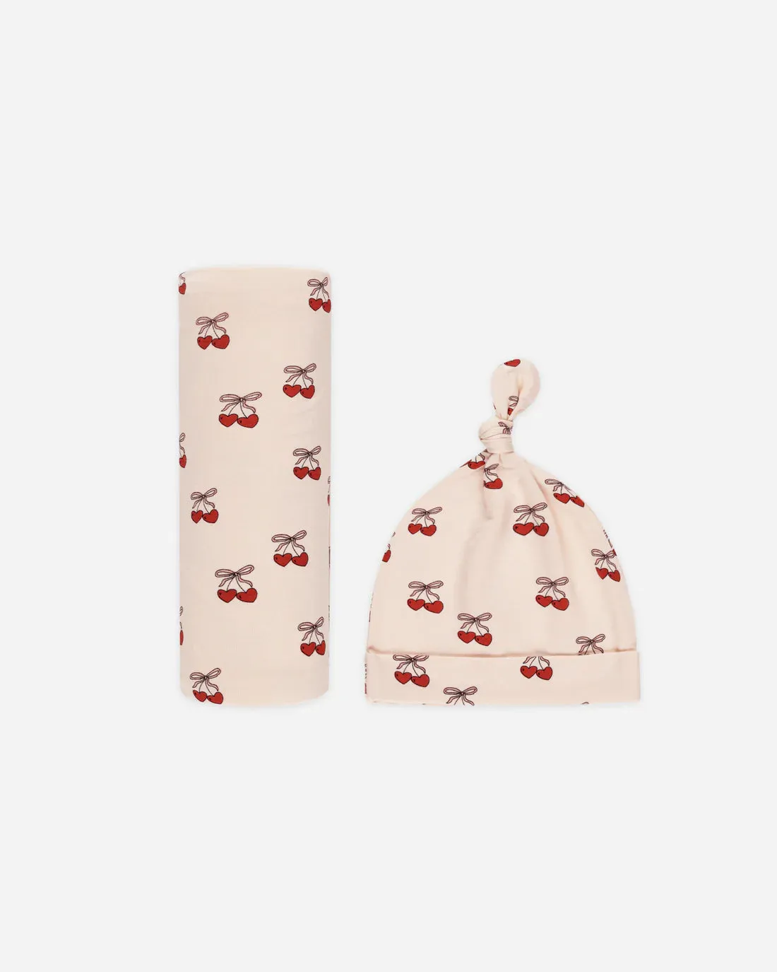 Rylee & Cru Bamboo Swaddle & Knotted Hat in Mon Amour