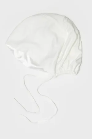 Satin-Blend Pure White Bamboo Jersey Hijab Cap