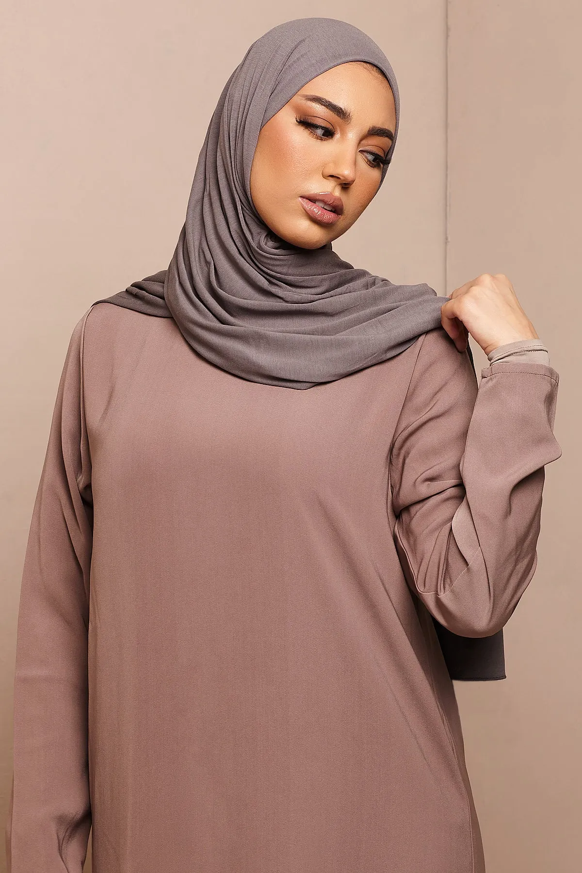 Shadow Charcoal Bamboo Jersey Hijab