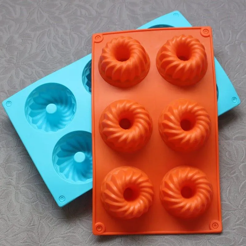 Silicone Muffin Baking Mod with 6 Cavities