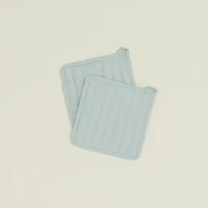 Simple Linen Pot Holders Set of 2 (Sky)