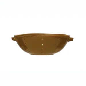 Stoneware Colander with Handles - Butterscotch