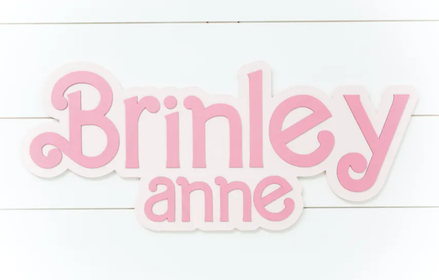 Sugar   Maple Personalized Bubble Wood Sign | Doll