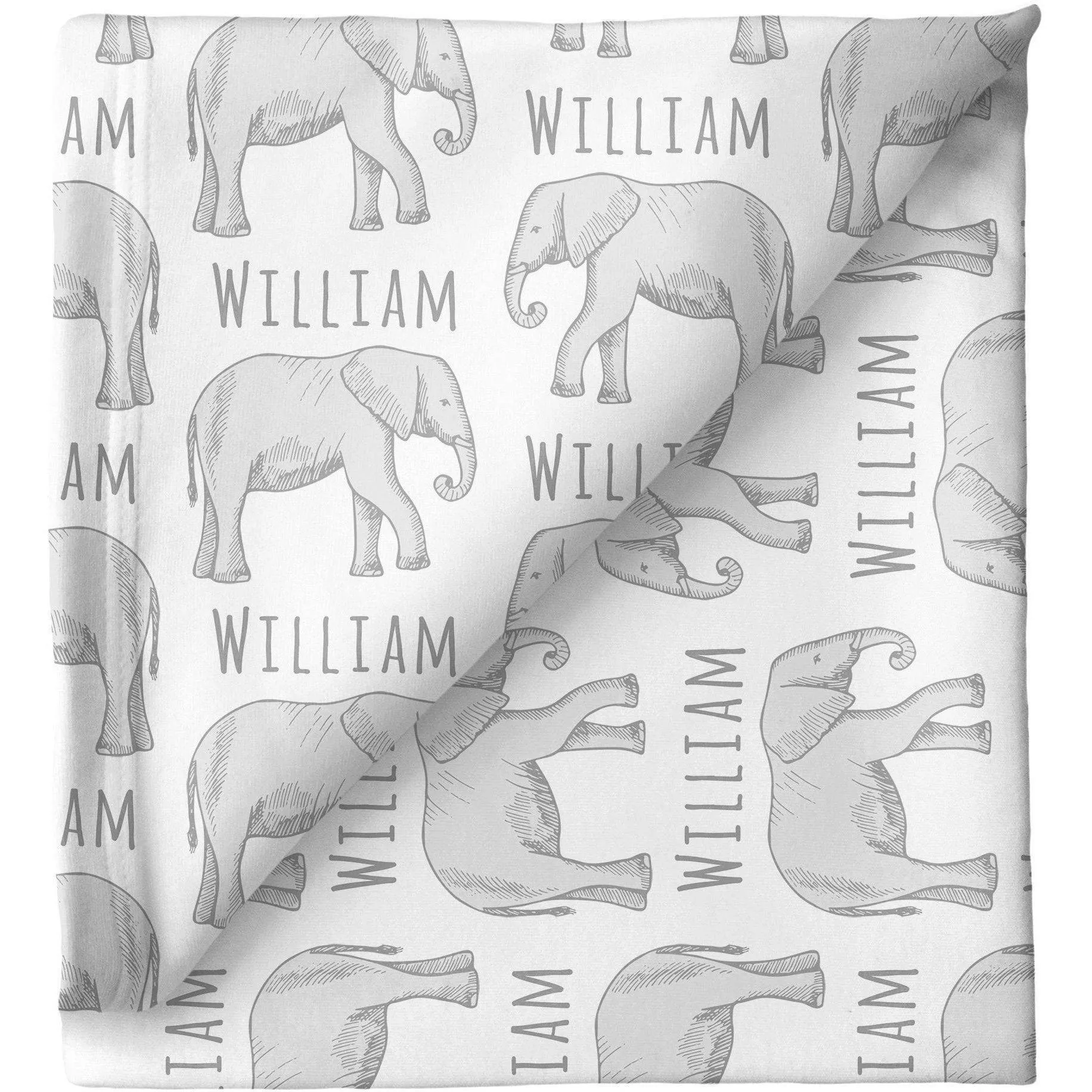 Sugar   Maple Personalized Stretchy Blanket | Elephant