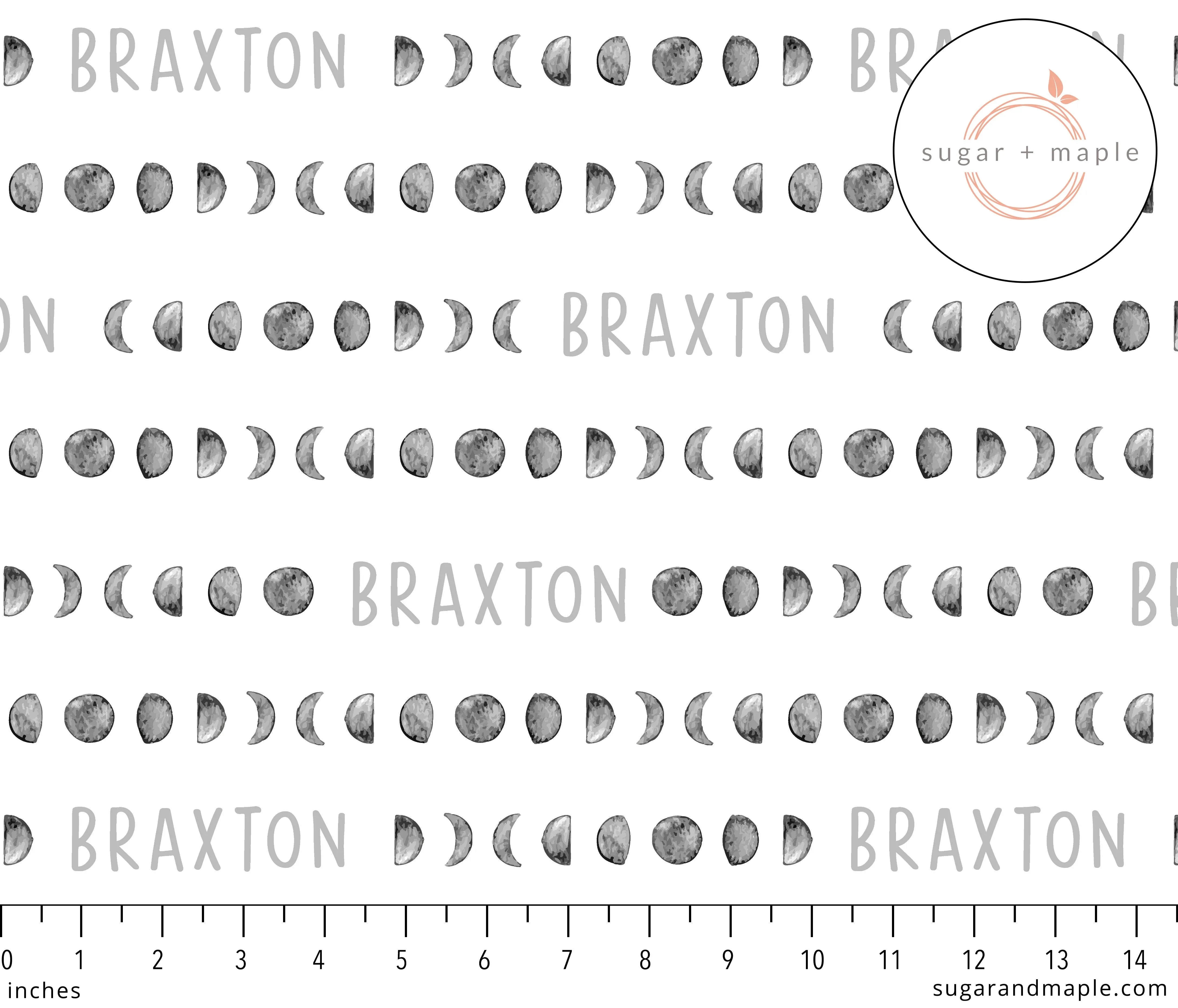 Sugar   Maple Personalized Stretchy Blanket | Moon Phases