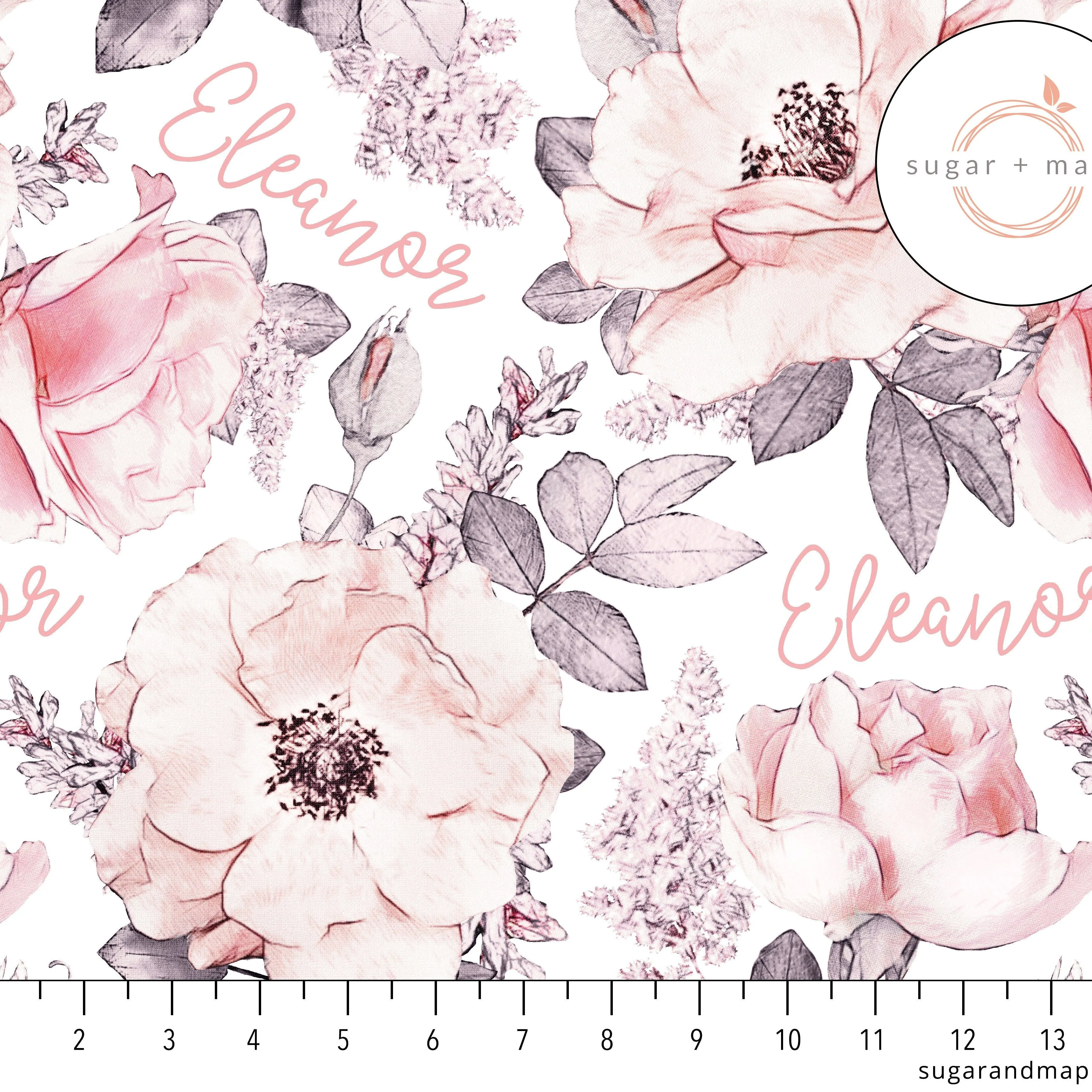Sugar   Maple Personalized Stretchy Blanket | Wallpaper Floral