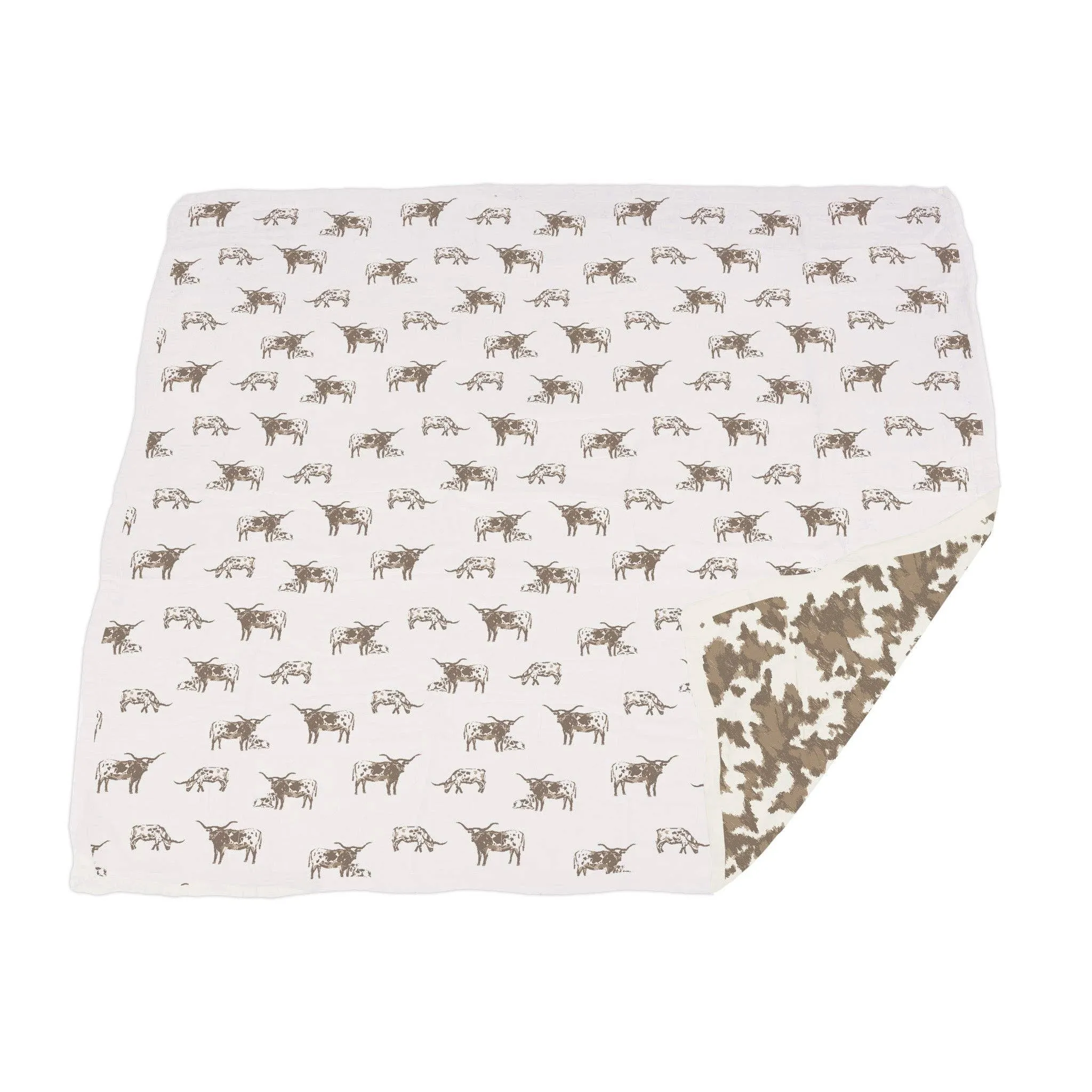 Texas Longhorn and Yellowstone Cowhide Newcastle Blanket