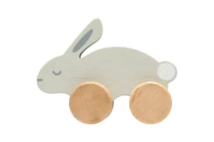 Wooden Toy Bunny -- White